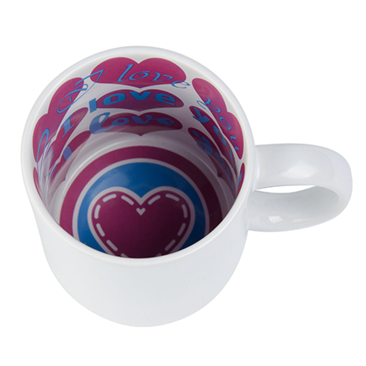 Кружка с принтом внутри Love