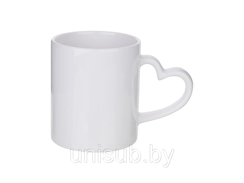 Кружка с ручкой в форме сердца 