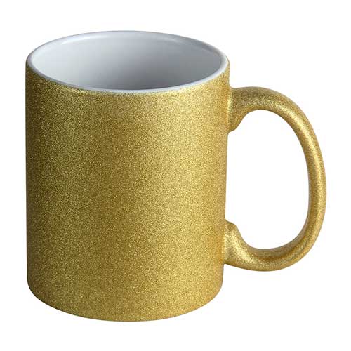Кружка блестящая золотая