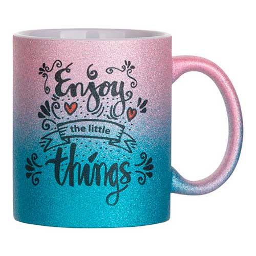 Кружка градиент розово-голубая