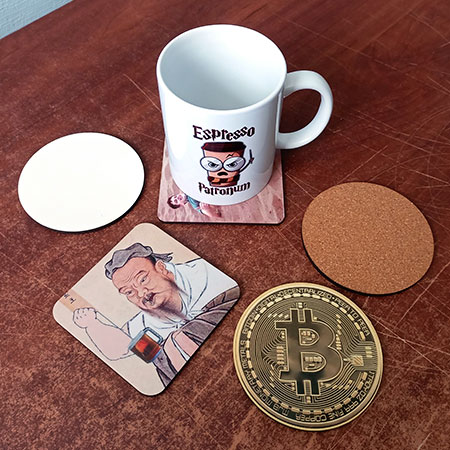 Подставка для кружки с принтом